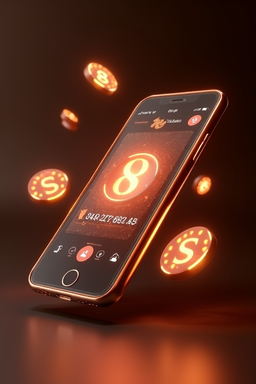 Smartphone con app de casino